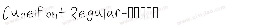 CuneiFont Regular字体转换